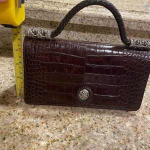 Brighton small black and brown leather handbag